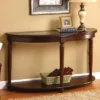 Renson Curved Glass Top Sofa Table Dark Red - HOMES: Inside + Out