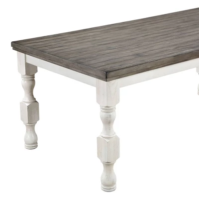 5pc Cambrien Rustic Farmhouse Dining Set Antique White/Gray - HOMES: Inside + Out 2 5pc Cambrien Rustic Farmhouse Dining Set Antique White/Gray - HOMES: Inside + Out - Image 2