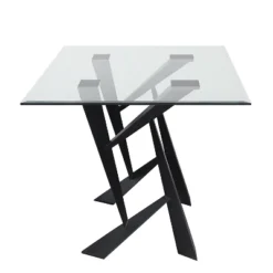 58" Darrah Modern Rectangle Glass Top Dining Table Black/Clear - HOMES: Inside + Out 12 58" Darrah Modern Rectangle Glass Top Dining Table Black/Clear - HOMES: Inside + Out -HOMES: Inside + Out Store GUEST 9e499946 0b4f 48c1 9d7a 3e0db114130b