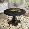 48" Villa Rustic Round Dining Table Antique Black - HOMES: Inside + Out