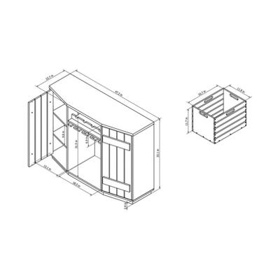 Candy Plank Inspired Dining Buffet With Removable Crate Reclaimed Oak - HOMES: Inside + Out 7 Candy Plank Inspired Dining Buffet With Removable Crate Reclaimed Oak - HOMES: Inside + Out - Image 7