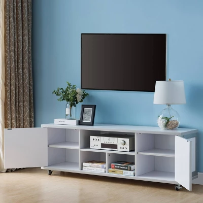 Pierre TV Stand For TVs Up To 60" Winter White - HOMES: Inside + Out 4 Pierre TV Stand For TVs Up To 60" Winter White - HOMES: Inside + Out - Image 4