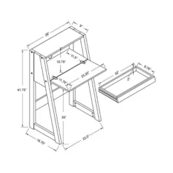Tella Contemporary Storage Desk Dark Gray - HOMES: Inside + Out -HOMES: Inside + Out Store GUEST a6e3aef1 ec6c 4b3f 8669 bc4d03af003a