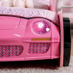 Twin Naglin Racing Car Bed With Led Headlight Pink - HOMES: Inside + Out -HOMES: Inside + Out Store GUEST a84f2dd8 c5df 4da7 a2d5 23bf73a4832d