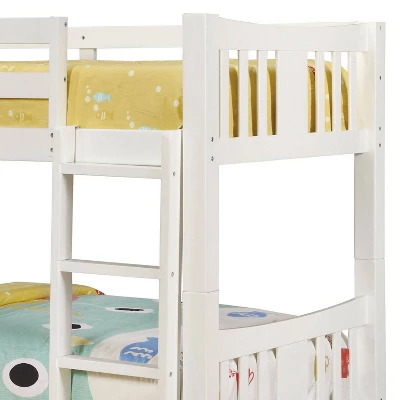 HOMES: Inside + Out Twin Over Twin Kids' Clare Bunk Bed White - IoHOMES 2 HOMES: Inside + Out Twin Over Twin Kids' Clare Bunk Bed White - IoHOMES - Image 2