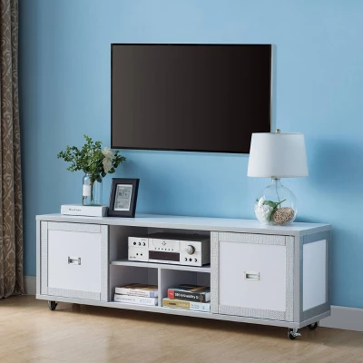 Pierre TV Stand For TVs Up To 60" Winter White - HOMES: Inside + Out 1 Pierre TV Stand For TVs Up To 60" Winter White - HOMES: Inside + Out