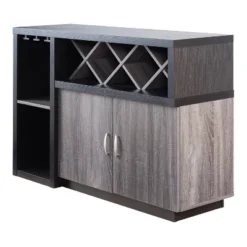 Alsco Buffet Server With Wine Rack Distressed Gray/ Light Oak - HOMES: Inside + Out 6 Alsco Buffet Server With Wine Rack Distressed Gray/ Light Oak - HOMES: Inside + Out -HOMES: Inside + Out Store GUEST ac45988f 9a35 460c 8985 3ddc3d7c41ff