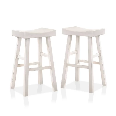 Set Of 2 29" Lille Seat Saddle Counter Height Barstools - HOMES: Inside + Out 5 Set Of 2 29" Lille Seat Saddle Counter Height Barstools - HOMES: Inside + Out - Image 5