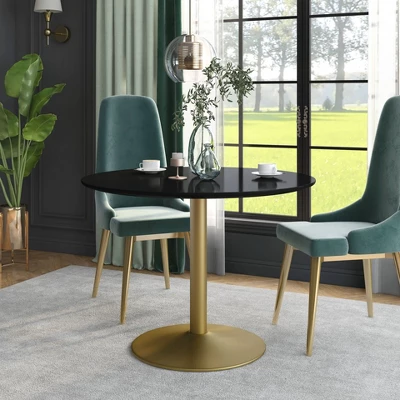 Koldfield Steel Base Round Dining Table - HOMES: Inside + Out 2 Koldfield Steel Base Round Dining Table - HOMES: Inside + Out - Image 2