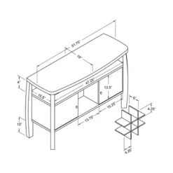 Angla Modern Bold Curved Dining Buffet Espresso - HOMES: Inside + Out -HOMES: Inside + Out Store GUEST afdd8398 4f1c 475e 9872 a87bb06a88db