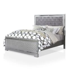 3pc Tenaya Bed With 2 Nightstands Set Silver/Gray - HOMES: Inside + Out 23 3pc Tenaya Bed With 2 Nightstands Set Silver/Gray - HOMES: Inside + Out -HOMES: Inside + Out Store GUEST b3ee0396 afc9 4552 9955 03882881a232