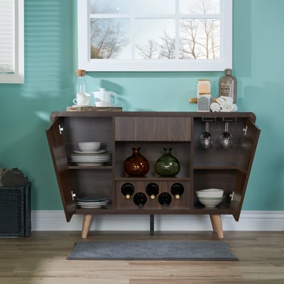 Hamby Transitional Buffet Dark Walnut - HOMES: Inside + Out 2 Hamby Transitional Buffet Dark Walnut - HOMES: Inside + Out - Image 2