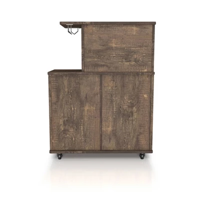 Morse Farmhouse Mobile Wine Cabinet Reclaimed Oak - HOMES: Inside + Out 4 Morse Farmhouse Mobile Wine Cabinet Reclaimed Oak - HOMES: Inside + Out - Image 4