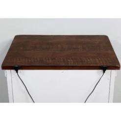 Willow Rustic 3 Drawer Nightstand With USB Plug Distressed White/Walnut - HOMES: Inside + Out 8 Willow Rustic 3 Drawer Nightstand With USB Plug Distressed White/Walnut - HOMES: Inside + Out -HOMES: Inside + Out Store GUEST b7fe4706 21df 4b71 8bec 15721cc8c069