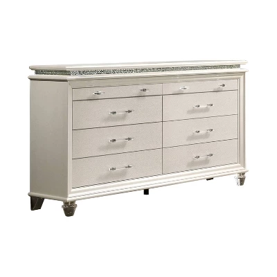2pc Granite Nightstand And Dresser Set Pearl White - HOMES: Inside + Out 2 2pc Granite Nightstand And Dresser Set Pearl White - HOMES: Inside + Out - Image 2