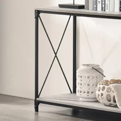 Rosslea Lower Shelf Sofa Table Black/Gray - HOMES: Inside + Out 6 Rosslea Lower Shelf Sofa Table Black/Gray - HOMES: Inside + Out -HOMES: Inside + Out Store GUEST b9b818ee c337 4980 bebd 3d97843abb91