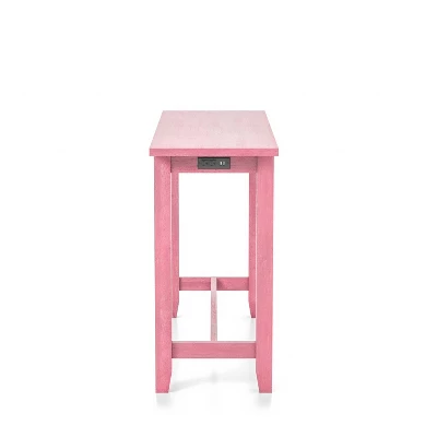 Rockland Counter Height Table With USB Port Antique Pink - HOMES: Inside + Out 2 Rockland Counter Height Table With USB Port Antique Pink - HOMES: Inside + Out - Image 2