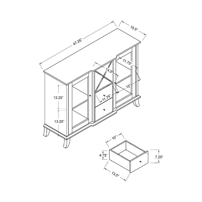 Antonette Transitional Multi-Storage Dining Buffet Cappuccino - HOMES: Inside + Out 4 Antonette Transitional Multi-Storage Dining Buffet Cappuccino - HOMES: Inside + Out - Image 4