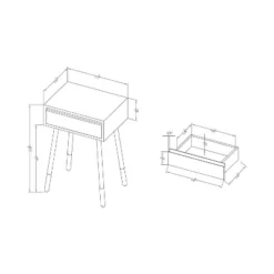 Vallejo Modern Style Side Table Blue - HOMES: Inside + Out -HOMES: Inside + Out Store GUEST bcf1964e 553c 48b9 90bd e64ee5da6544