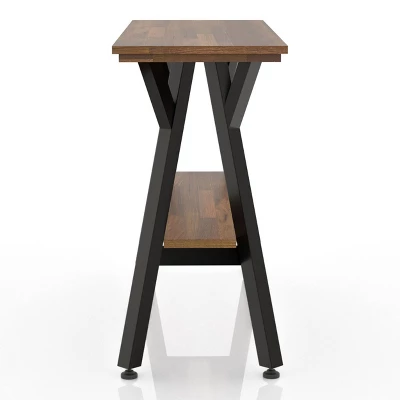 Mafi Open Shelf Console Table Black - HOMES: Inside + Out 3 Mafi Open Shelf Console Table Black - HOMES: Inside + Out - Image 3