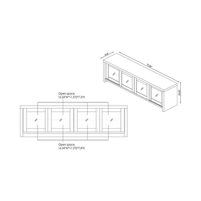 Briggin Industrial TV Stand For TVs Up To 70" Walnut/Cement - HOMES: Inside + Out 5 Briggin Industrial TV Stand For TVs Up To 70" Walnut/Cement - HOMES: Inside + Out - Image 5