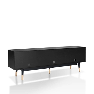 Vanore Mid-Century 3 Drawer TV Stand For TVs Up To 80" Black - HOMES: Inside + Out 7 Vanore Mid-Century 3 Drawer TV Stand For TVs Up To 80" Black - HOMES: Inside + Out - Image 7