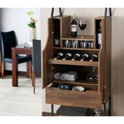 Meluse Multi Storage Wine Cabinet Light Hickory - HOMES: Inside + Out -HOMES: Inside + Out Store GUEST c44bd671 5197 4cf8 ac59 9bc8f4e6d54f