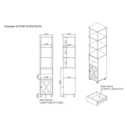 2pc Clander TV Stand And Bookcase Tower Set Vintage Gray Oak - HOMES: Inside + Out 33 2pc Clander TV Stand And Bookcase Tower Set Vintage Gray Oak - HOMES: Inside + Out -HOMES: Inside + Out Store GUEST c5af8e16 b2f7 494f a43e 0fea2197c797