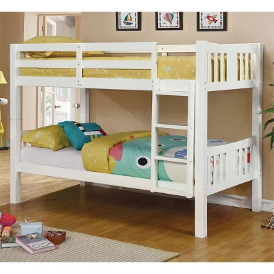 HOMES: Inside + Out Twin Over Twin Kids' Clare Bunk Bed White - IoHOMES 1 HOMES: Inside + Out Twin Over Twin Kids' Clare Bunk Bed White - IoHOMES