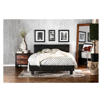 Lizsa Leatherette Upholstered Eastern Bed - HOMES: Inside + Out 1 Lizsa Leatherette Upholstered Eastern Bed - HOMES: Inside + Out