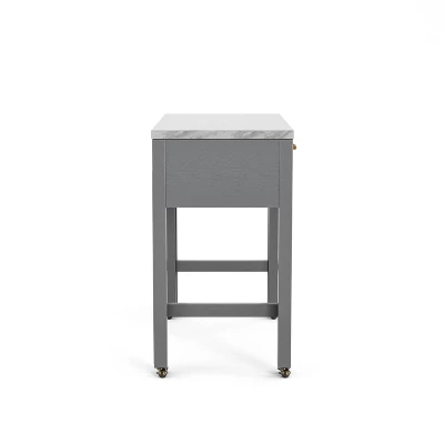 39" Gardenside Rectangle Nested Counter Height Dining Tables White/Light Gray - HOMES: Inside + Out 7 39" Gardenside Rectangle Nested Counter Height Dining Tables White/Light Gray - HOMES: Inside + Out - Image 7