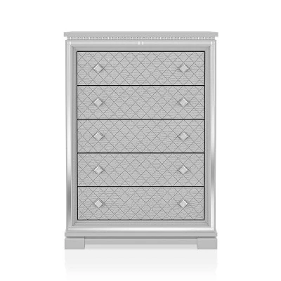 Tenaya 5 Drawer Chest Silver - HOMES: Inside + Out 3 Tenaya 5 Drawer Chest Silver - HOMES: Inside + Out - Image 3