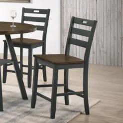 2pk Danforthe Ladder Back Counter Height Chairs - HOMES: Inside + Out