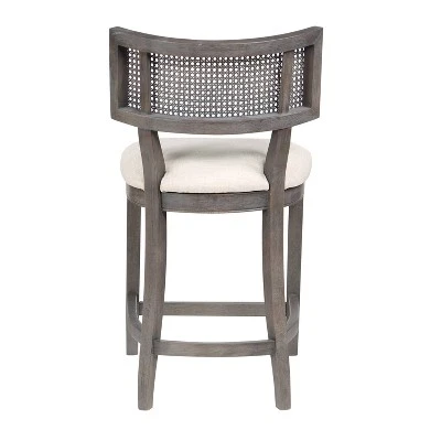 Roben Woven Cane Back Counter Height Barstools - HOMES: Inside + Out 6 Roben Woven Cane Back Counter Height Barstools - HOMES: Inside + Out - Image 6