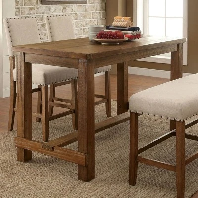 Eliza Rustic Counter Height Table Natural - HOMES: Inside + Out 1 Eliza Rustic Counter Height Table Natural - HOMES: Inside + Out