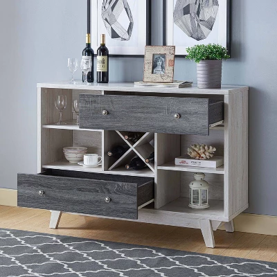 Abrama 2 Drawer Buffet White Oak/Distressed Gray - HOMES: Inside + Out 5 Abrama 2 Drawer Buffet White Oak/Distressed Gray - HOMES: Inside + Out - Image 5