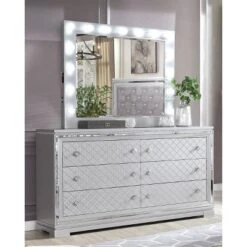 6pc Tenaya Bedroom Set Silver/Gray - HOMES: Inside + Out -HOMES: Inside + Out Store GUEST d5658523 ad0c 4c96 8433 5d817427b8c3 1