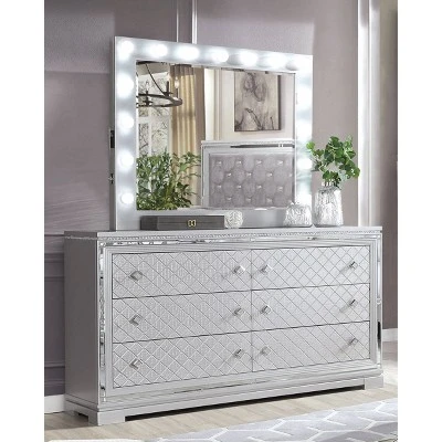 5pc Tenaya Bedroom Set Silver/Gray - HOMES: Inside + Out 4 5pc Tenaya Bedroom Set Silver/Gray - HOMES: Inside + Out - Image 4