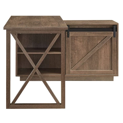 Sevyn Transitional L Shape Desk Walnut Oak - HOMES: Inside + Out 2 Sevyn Transitional L Shape Desk Walnut Oak - HOMES: Inside + Out - Image 2