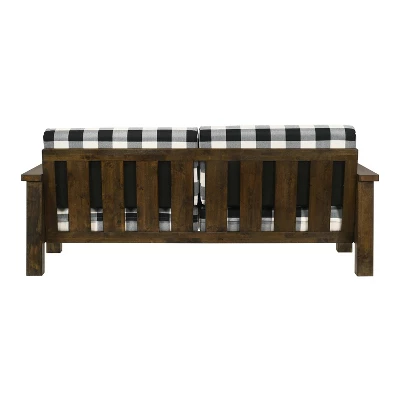 Jovie Gingham Rustic Sofa - HOMES: Inside + Out 3 Jovie Gingham Rustic Sofa - HOMES: Inside + Out - Image 3