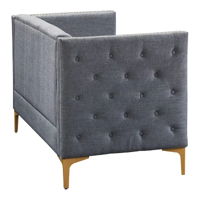 Gasper Tufted Upholstered Loveseat Light Gray - HOMES: Inside + Out 3 Gasper Tufted Upholstered Loveseat Light Gray - HOMES: Inside + Out - Image 3