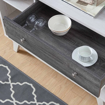 Abrama 2 Drawer Buffet White Oak/Distressed Gray - HOMES: Inside + Out 6 Abrama 2 Drawer Buffet White Oak/Distressed Gray - HOMES: Inside + Out - Image 6