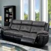 Melio Sofa With 2 Powered Recliners Gray/Black - HOMES: Inside + Out