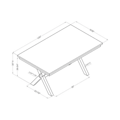 60" Arga Transitional Wood Dining Table Gray/Antique White - HOMES: Inside + Out 4 60" Arga Transitional Wood Dining Table Gray/Antique White - HOMES: Inside + Out - Image 4