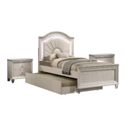 3pc Fosset Bedroom Set With 2 Nightstands Pearl White - HOMES: Inside + Out 6 3pc Fosset Bedroom Set With 2 Nightstands Pearl White - HOMES: Inside + Out -HOMES: Inside + Out Store GUEST e0349bc4 994b 4a89 82c8 45fb77bbfc35