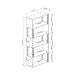70.5" Montalva 5 Shelf Bookcase White Oak - HOMES: Inside + Out -HOMES: Inside + Out Store GUEST e73ed070 a1fd 4cfd 9394 8c925de56e26