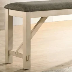 60" Altamont Padded Seat Counter Height Bench Ivory/Gray - HOMES: Inside + Out 6 60" Altamont Padded Seat Counter Height Bench Ivory/Gray - HOMES: Inside + Out -HOMES: Inside + Out Store GUEST ea958199 dc56 4994 a522 f126d6ac3189