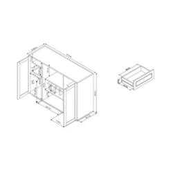 Candie Modern Multi-Storage Dining Buffet With Glass Cabinets Espresso - HOMES: Inside + Out -HOMES: Inside + Out Store GUEST f00af2c4 0036 4c1d 8ca2 55aa2c707d7e