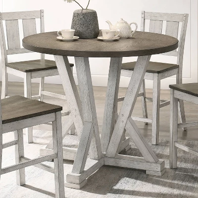 42" Holmsteed Round Counter Height Dining Table Cremini Brown/Antique White - HOMES: Inside + Out 2 42" Holmsteed Round Counter Height Dining Table Cremini Brown/Antique White - HOMES: Inside + Out - Image 2