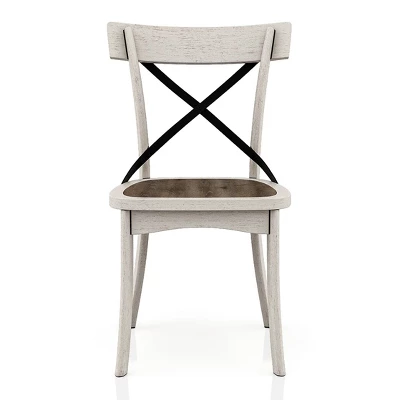 5pc Piker Round Dining Set Dark Walnut/Antique White - HOMES: Inside + Out 8 5pc Piker Round Dining Set Dark Walnut/Antique White - HOMES: Inside + Out - Image 8